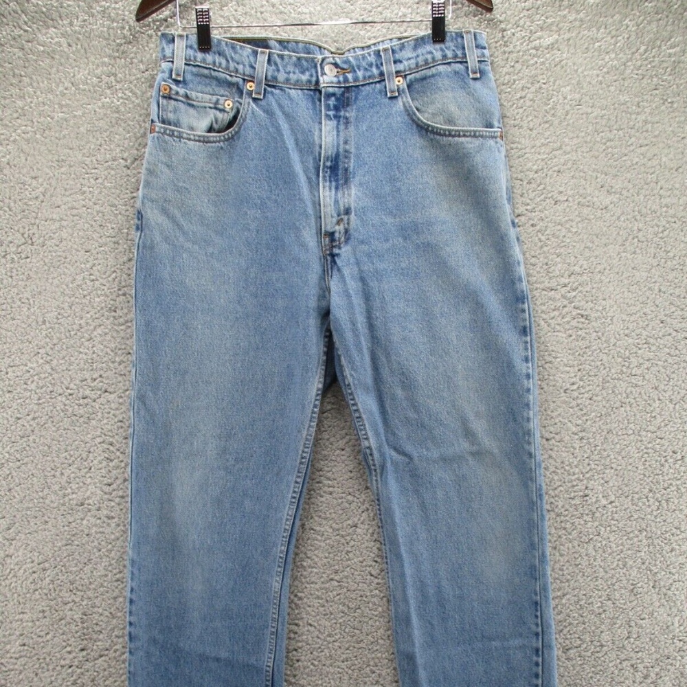 Vintage Levi's 505 Jeans Men's 36x30 Regular Fit Straight Leg Light Wash 90s